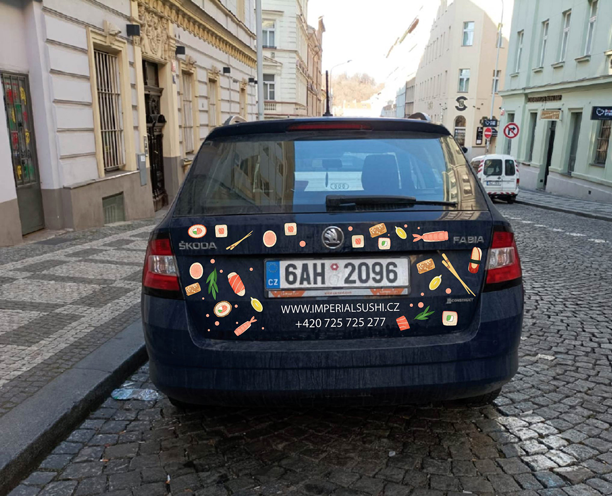 Polepy vozidel Imperial Sushi